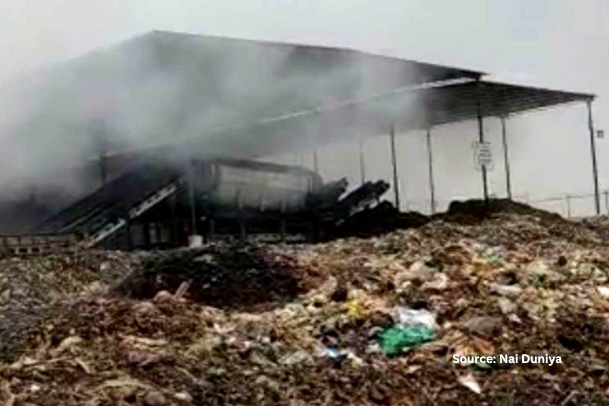 भोपाल की आदमपुर लैंडफिल साईट तीन दिनों से जल रही है, दम घोंट रहा धुंआ