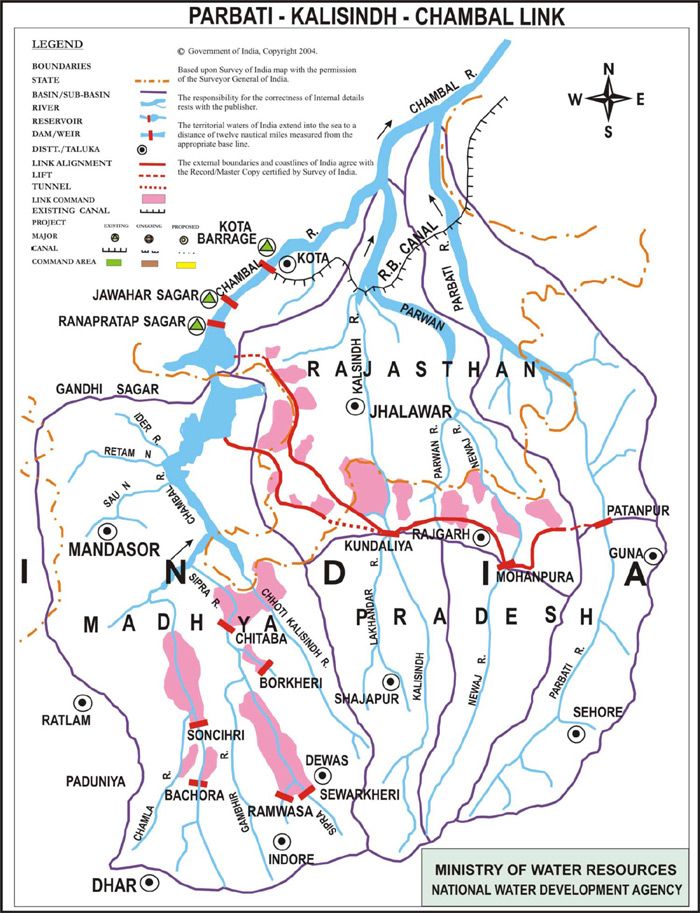 Index Map of Parbati-Kalisindh-Chambal (PKC) Link Project