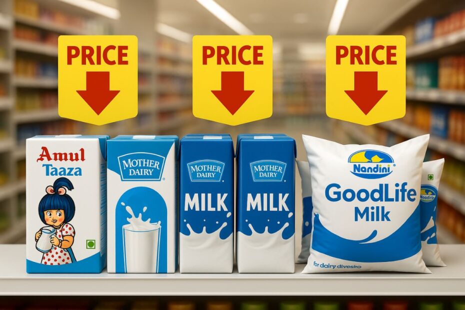 New milk prices from today after GST cut