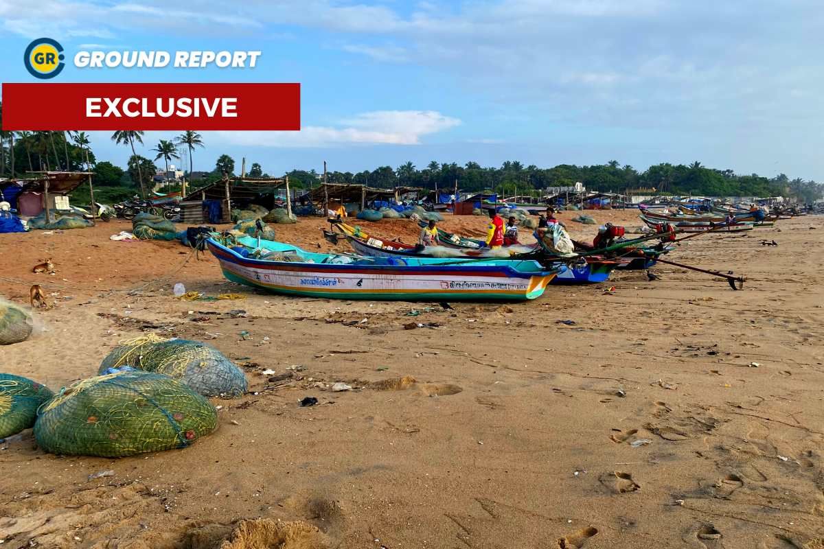 Garbage and plastic pollution on Auroville beach in Pondicherry