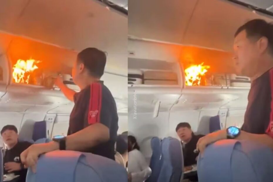 What is thermal runaway, and how can it cause a lithium battery to burst during flight?