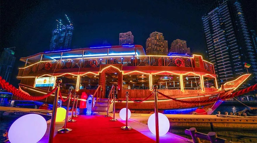 Dhows are traditional wooden vessels that were an essential part of the city's past.