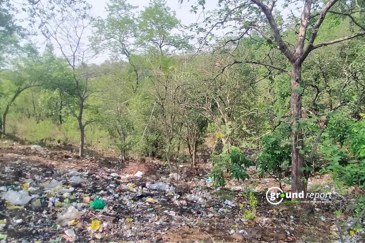 Garbage dumping in protected forest in Bhopal