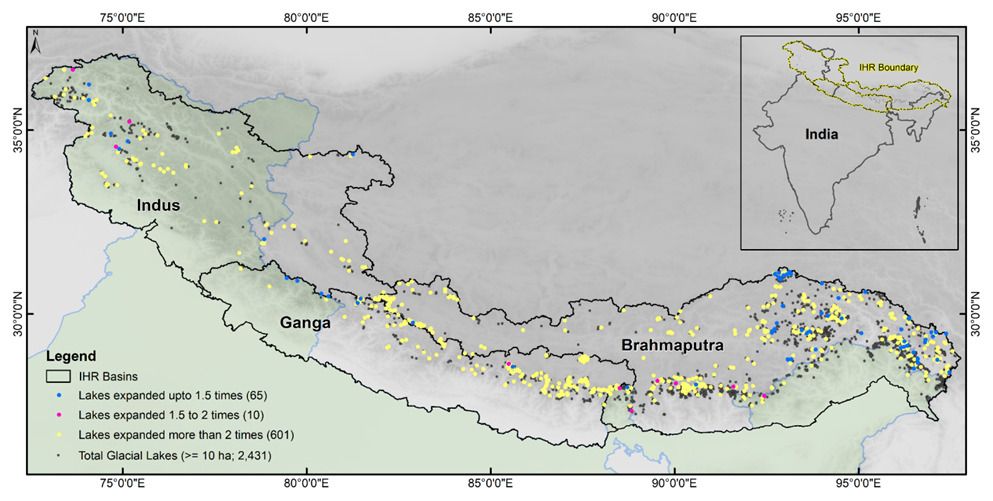 10 lakes have grown between 1.5 to 2 times