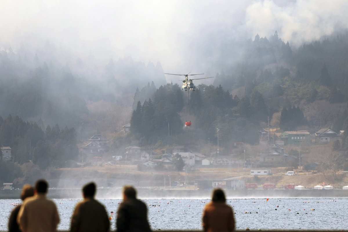 Japan's biggest forest fire in 50 years, thousands evacuated