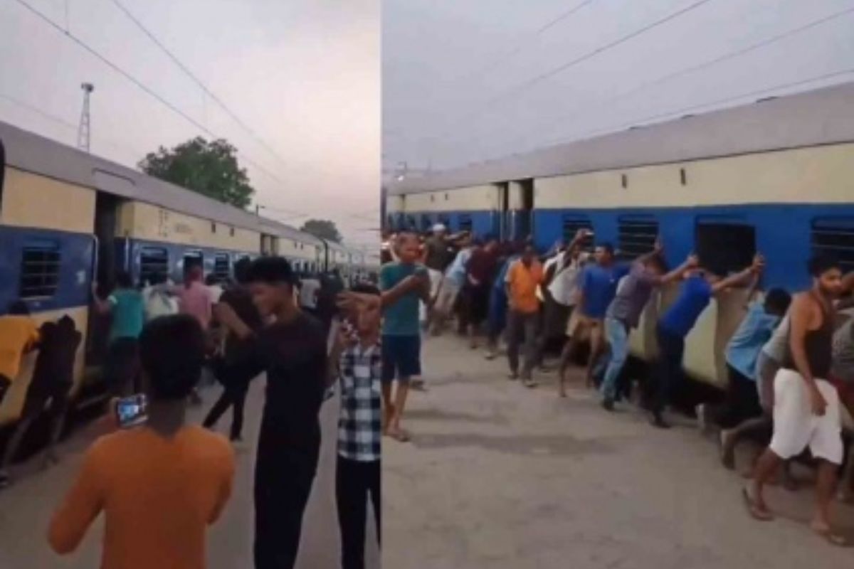 Passengers push express train to safety amid fire at Kiul Junction