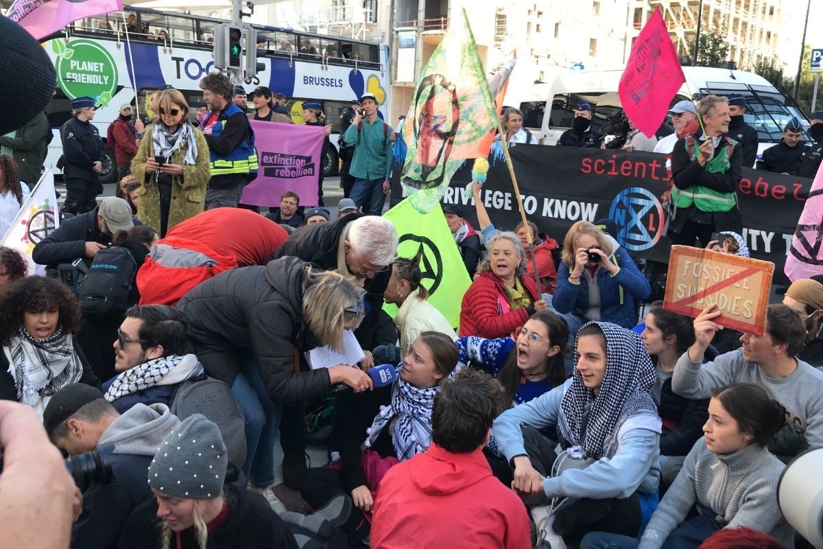 Greta Thunberg detained in Brussels protest over fossil fuel subsidies