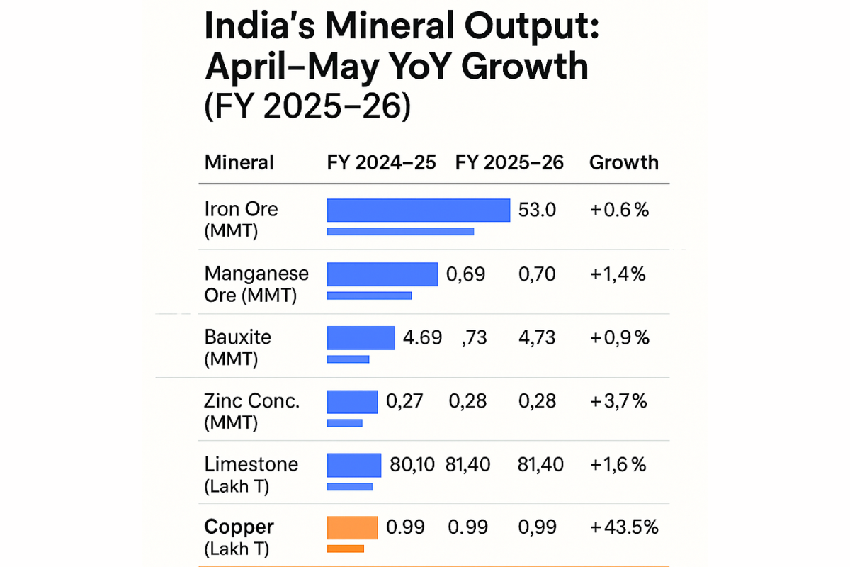 Mineral output continues steady growth