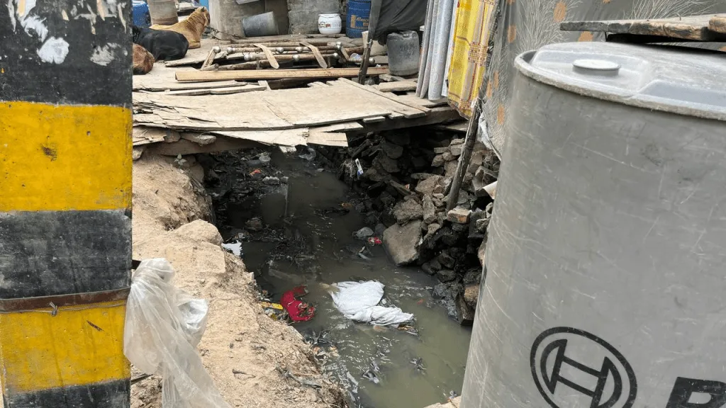 Open drainage breeds mosquitoes, and foul smell
