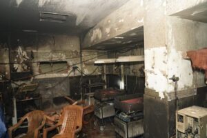 Who is responsible for Bhopal Hamidia Hospital fire tragedy?