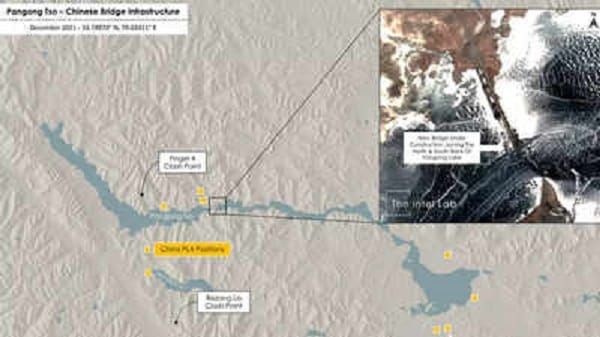 China is building a bridge over Pangong Lake