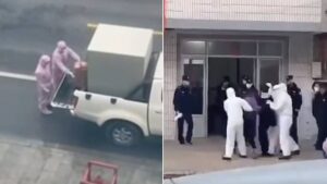 People suspected of having Covid confined in metal boxes in China