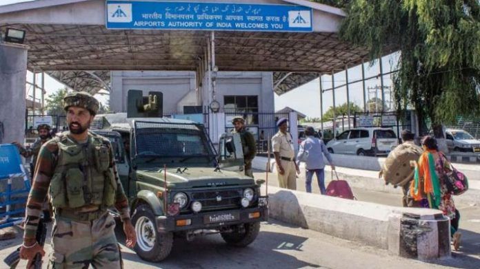Two Kashmiri girls with Army personnel held at Srinagar airport