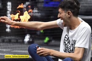Know about the climate activist who set his arm on fire during Laver cup