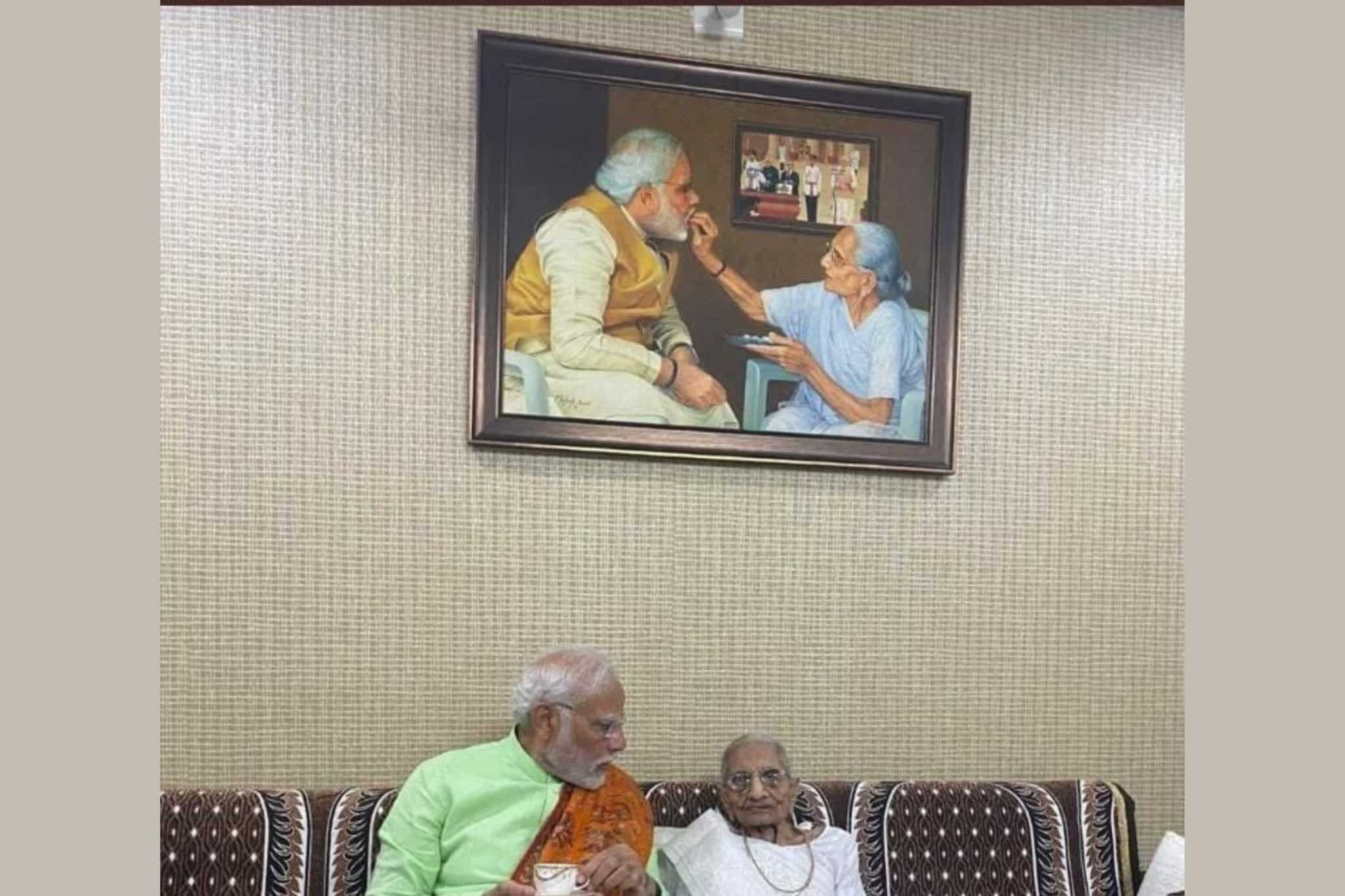 Story of wall painting at Heeraben Modi's House