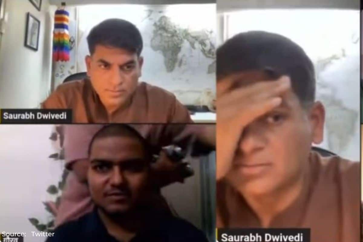 Liquor cans seen in Saurabh Dwivedi's panel discussion, reactions on Twitter