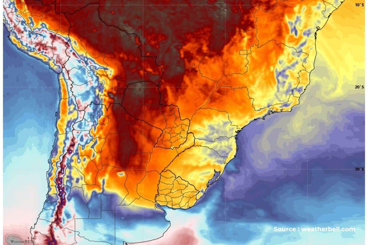 South America is warming in winters, it’s over 100 degrees