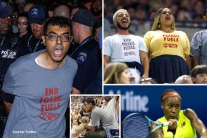 Who is climate activist Sayak Mukhopadhyay disrupted the US Open?