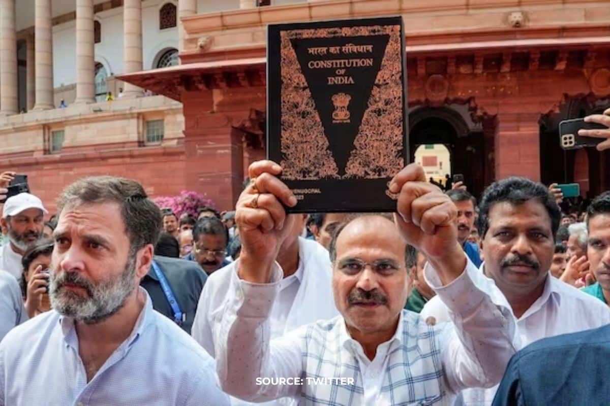 "socialist" and "secular" word removed from new copies of Constitution of India