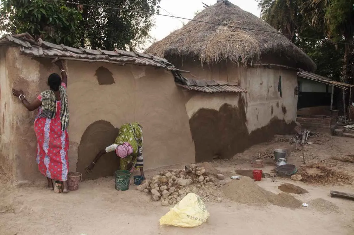 Mud house Restoration in West Bengal India