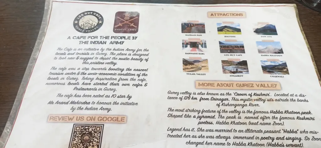 Log Hut Cafe Menu