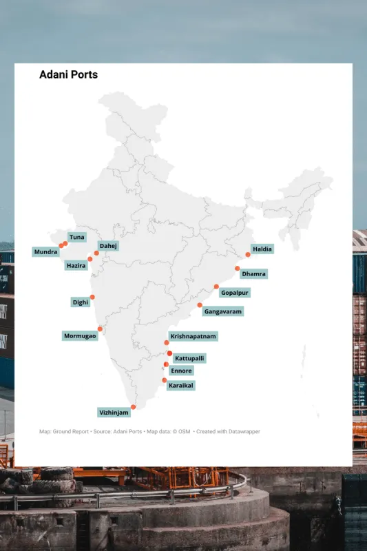 Adani Ports on Map