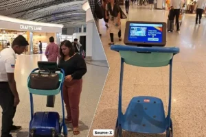 How smart trolleys at Hyderabad Airport works?