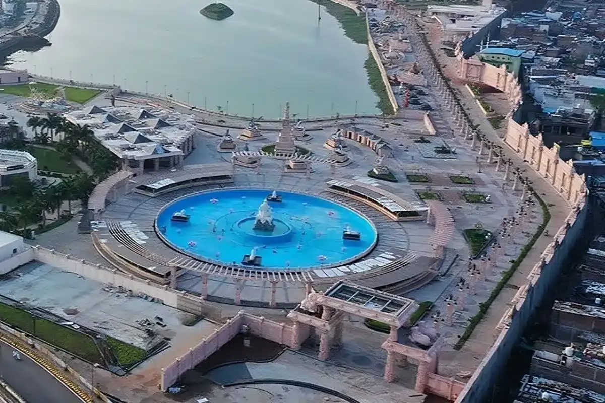 Aerial view of the Mahakal Lok Corridor