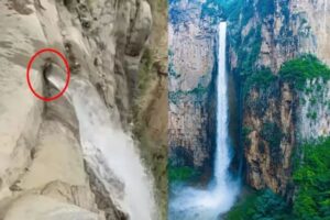 Hiker discovers a secret water pipe feeding China’s Yuntai waterfall