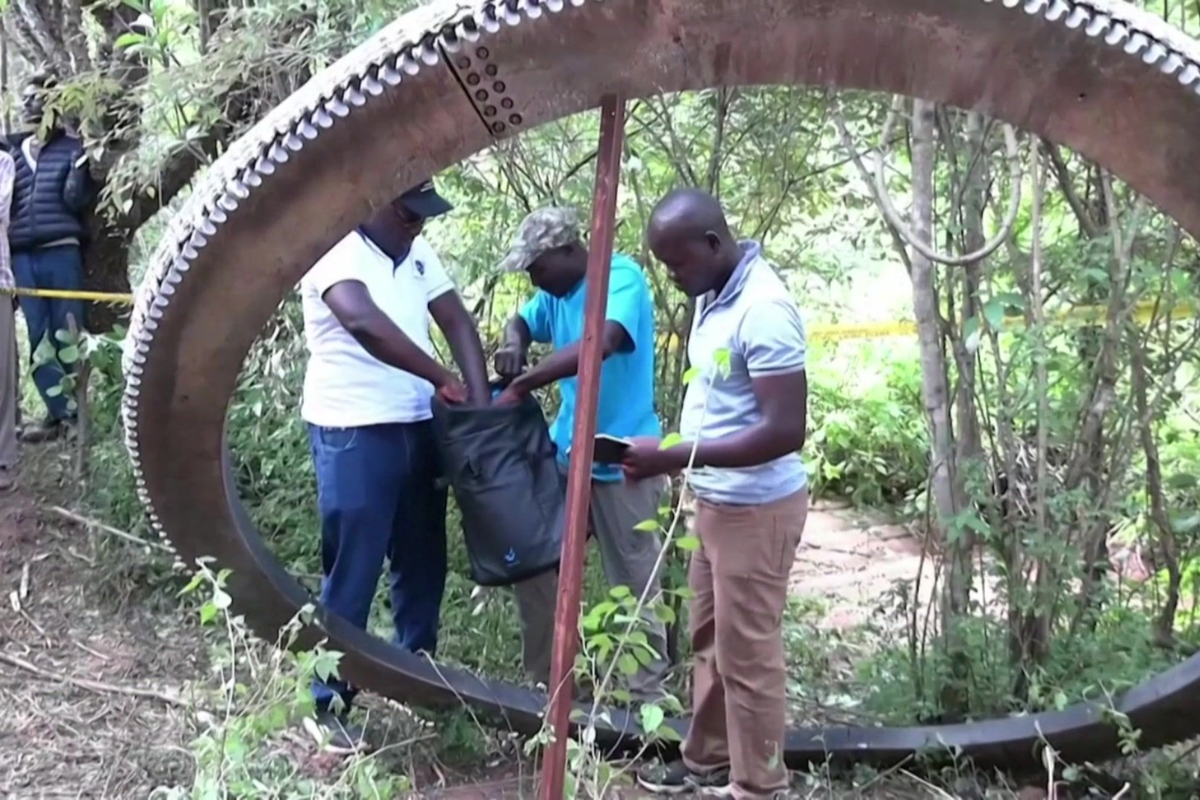 A mysterious ring from space has landed in a village in Kenya