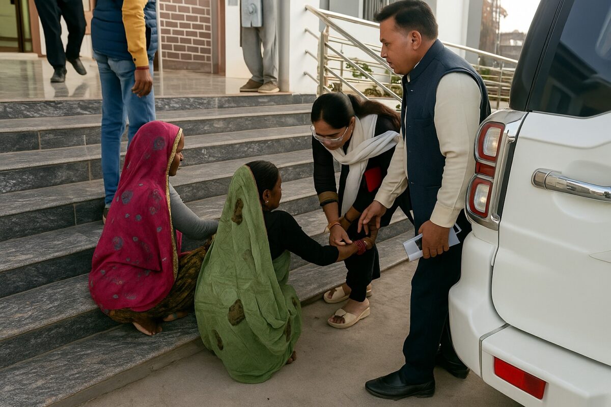 आदिवासी महिलाओं ने क्यों पकड़े तहसीलदार के पैर?