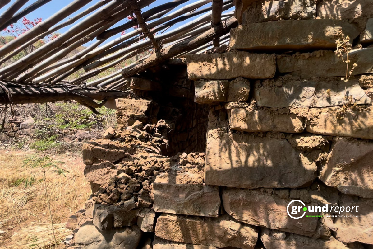 elephant broke the house of villager