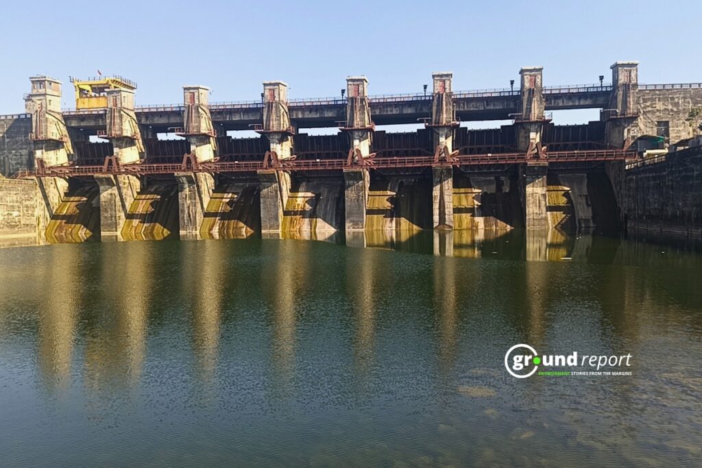 राजगढ़ स्थित कुशलपुरा डैम, जहां से नहरों के ज़रिए किसानों के खेतों तक पानी पहुंचता है।