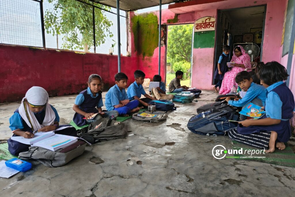 The primary school building in Rajgarh Pratapganj is in a dilapidated condition. File photo: Abdul Wasim Ansari