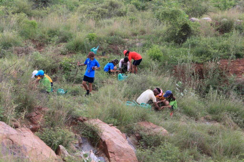 Volunteers Plant Saplings at the Aravali Biodiversity Park in Gurgaon | Image by Vijay Dhasmana Wikimedia Commons (CC BY-SA 4.0).