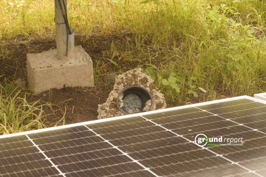 Thieves Dug and Stole the Copper Wires From a Solar Pump