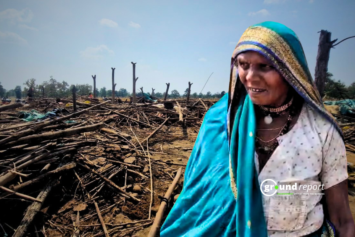 Debris scattered everywhere in Kosmi village following the demolition | Photo by Nafees Khan