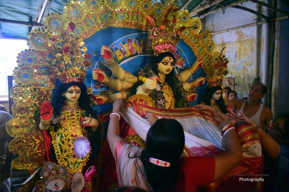 Durga Puja in Traditional Bonedi Baris