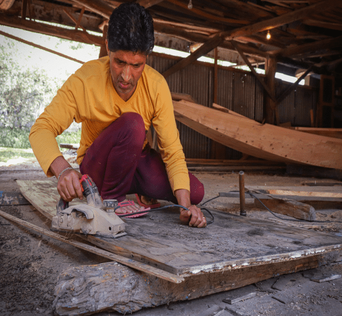 Making of a Kashmiri Boat