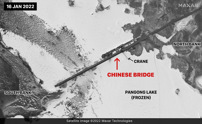 China speeds up construction work in Pangong Tso lake