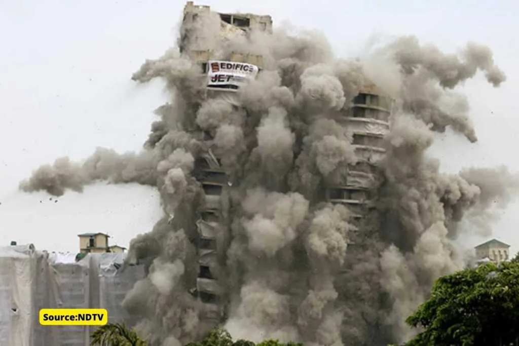 Twin tower demolition supertech noida