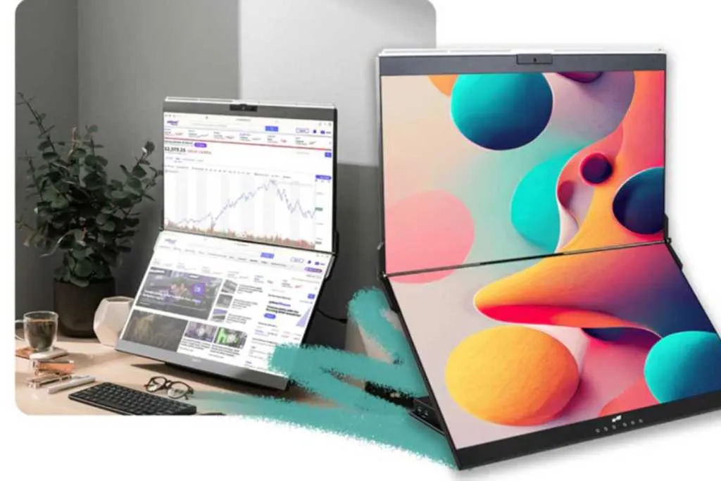 vertical dual monitoring setup