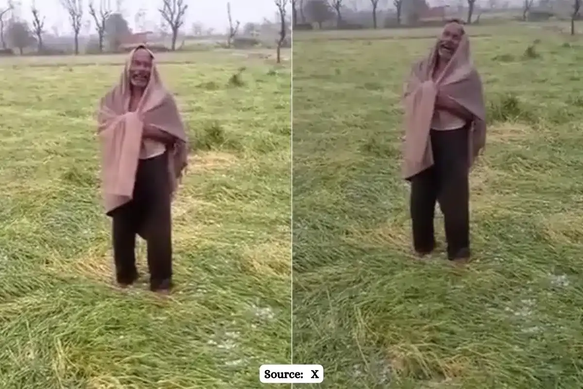 Viral Video of farmer crying after hailstorm destroyed crops in MP's Niwari