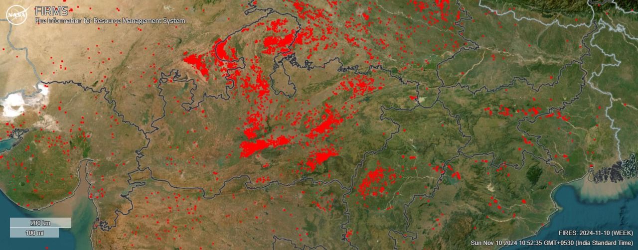 Madhya Pradesh Stubble burning