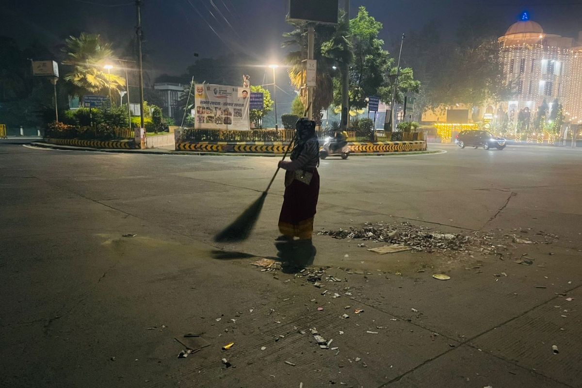 Cleanup drive in Indore after Diwali