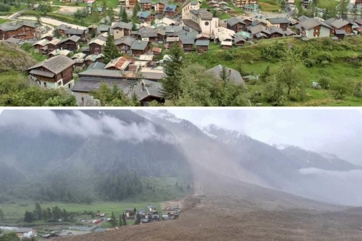 Glacier Collapse in Switzerland Buries 90% of Blatten Village