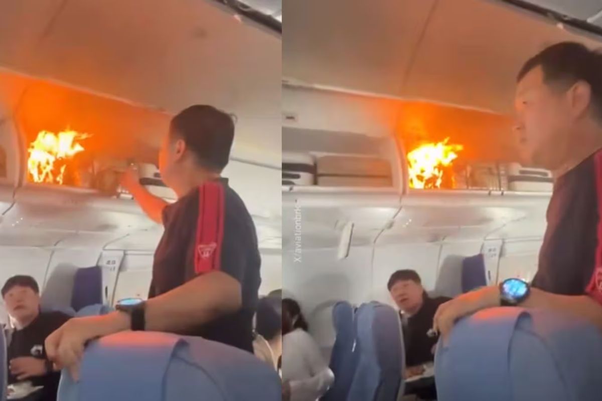 What is thermal runaway, and how can it cause a lithium battery to burst during flight?