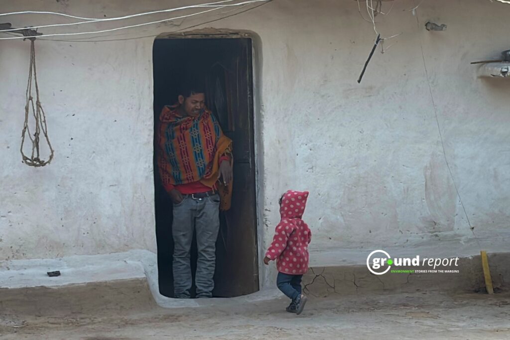 "Tribal villagers from Dhirauli, Singrauli district protest against proposed coal mining that threatens ancestral forests and livelihoods"