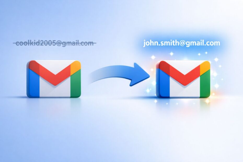 How to change your Gmail address without creating new account?