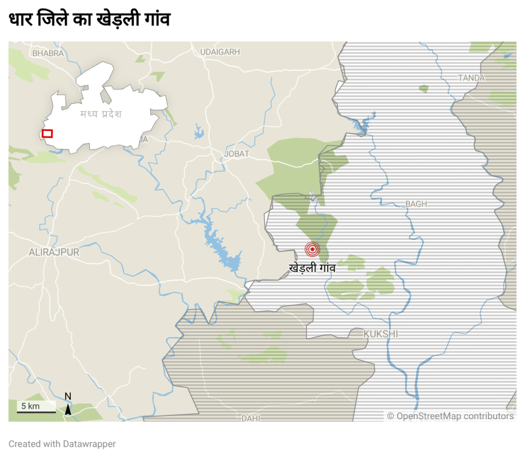 खेड़ली गांव का मैप, जहां यह टकराव हुआ